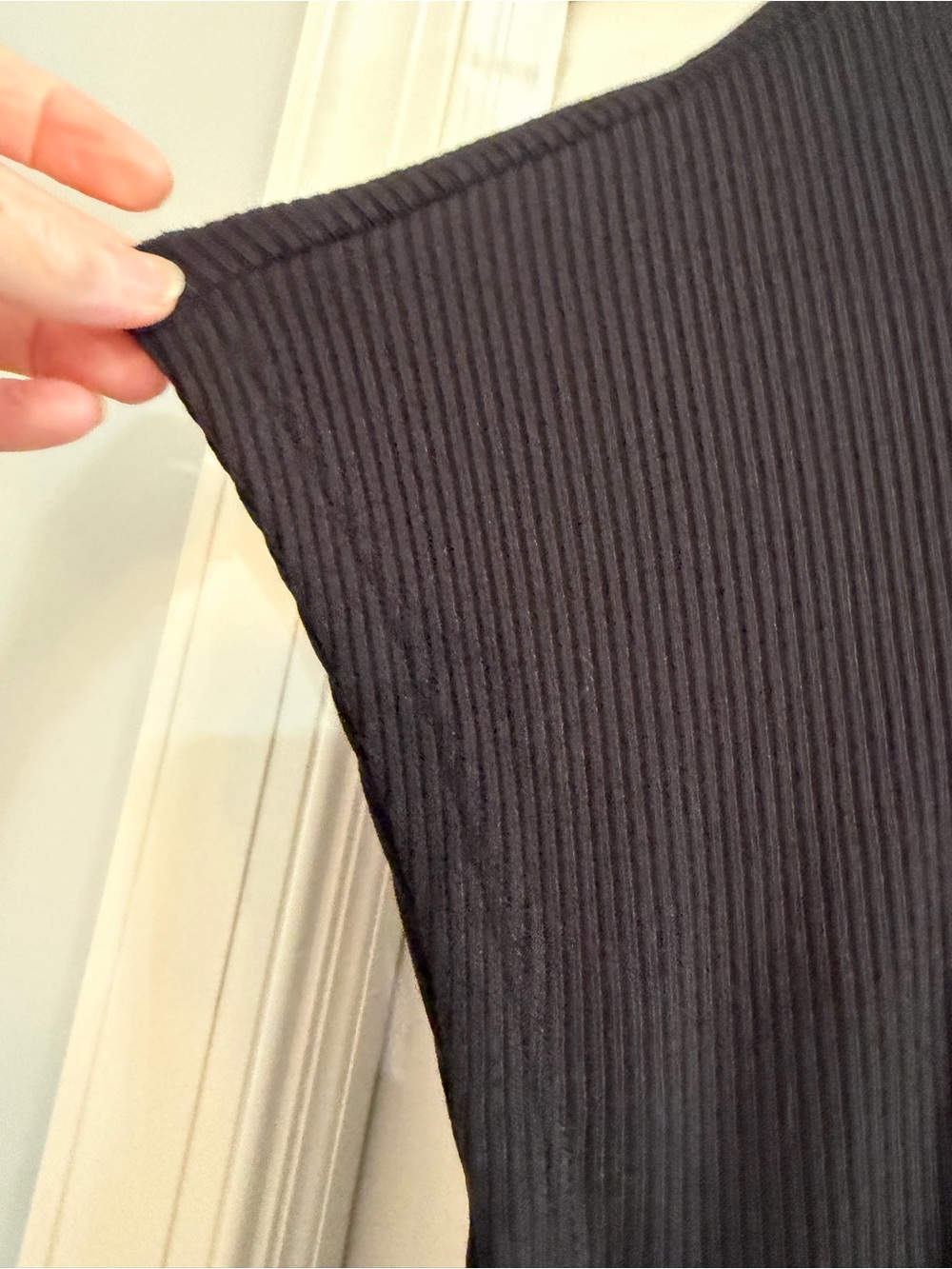 Black ribbed maxi dress NWOT - Picture 5 of 7